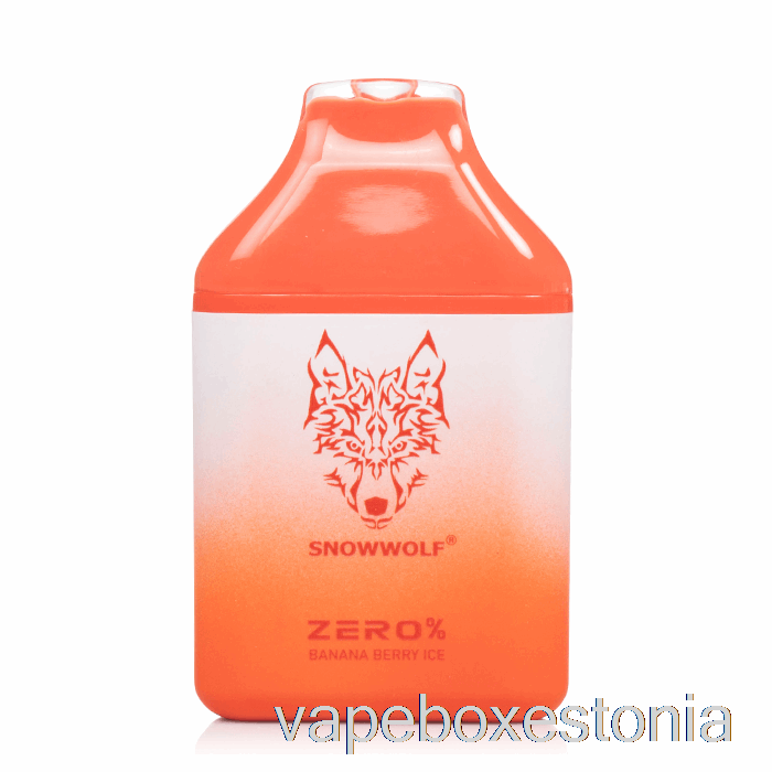 Vape Box Estonia Snowwolf Zero 5500 0% Nikotiinivaba ühekordne Banaani Marjajää